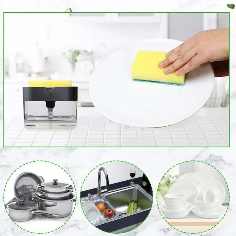 Dispenser de Sabão com Esponja: Prático e Útil - Kitchen Tool