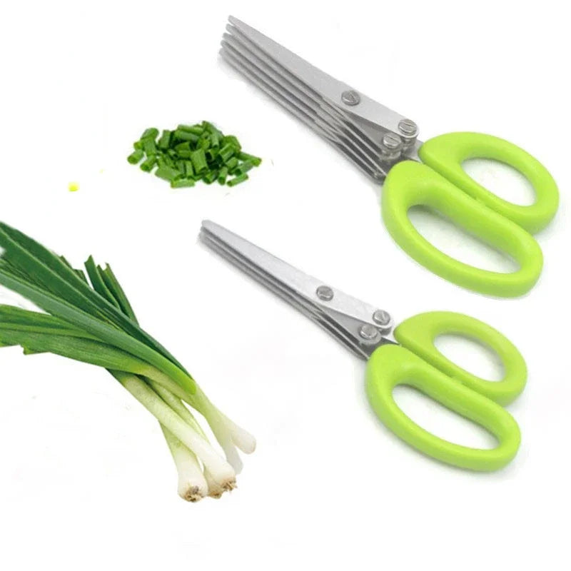 Tesoura Multiuso de Aço Inoxidável para Cortar Verduras e Saladas - Praticidade na Cozinha - Kitchen Gadget